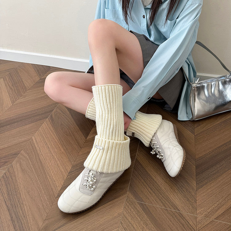 Karin Luna Casual Shoes Series~  In stock Xiaohongshu Hot-Selling Lace-Up Thick-Soled Deep Mouth Single Shoes
