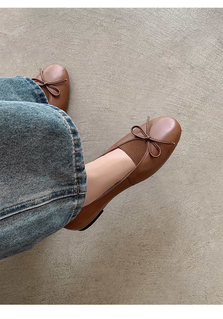 Karin Luna Full Layer Inside and Out~Basic Versatile Bow Hidden Heel Shoes