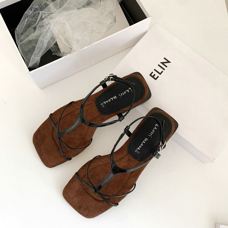 Karin Luna Hot Item Hot Item  Comes with data plan included  Comfortable to wear without tiring the feet Square Toe Cross Strap Sandals