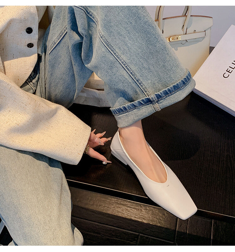 Karin Luna has prepared stock  Full leather inside and out  Top Layer Horse Oil Cowhide Shallow Mouth Nursing Mary Jane Shoes