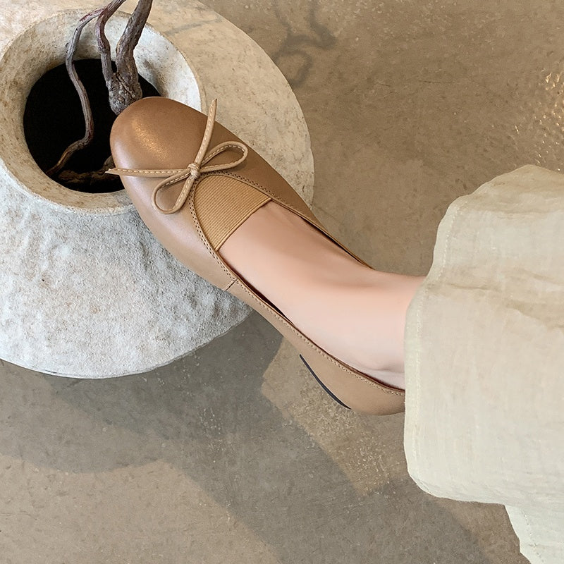 Karin Luna Full Layer Inside and Out~Basic Versatile Bow Hidden Heel Shoes