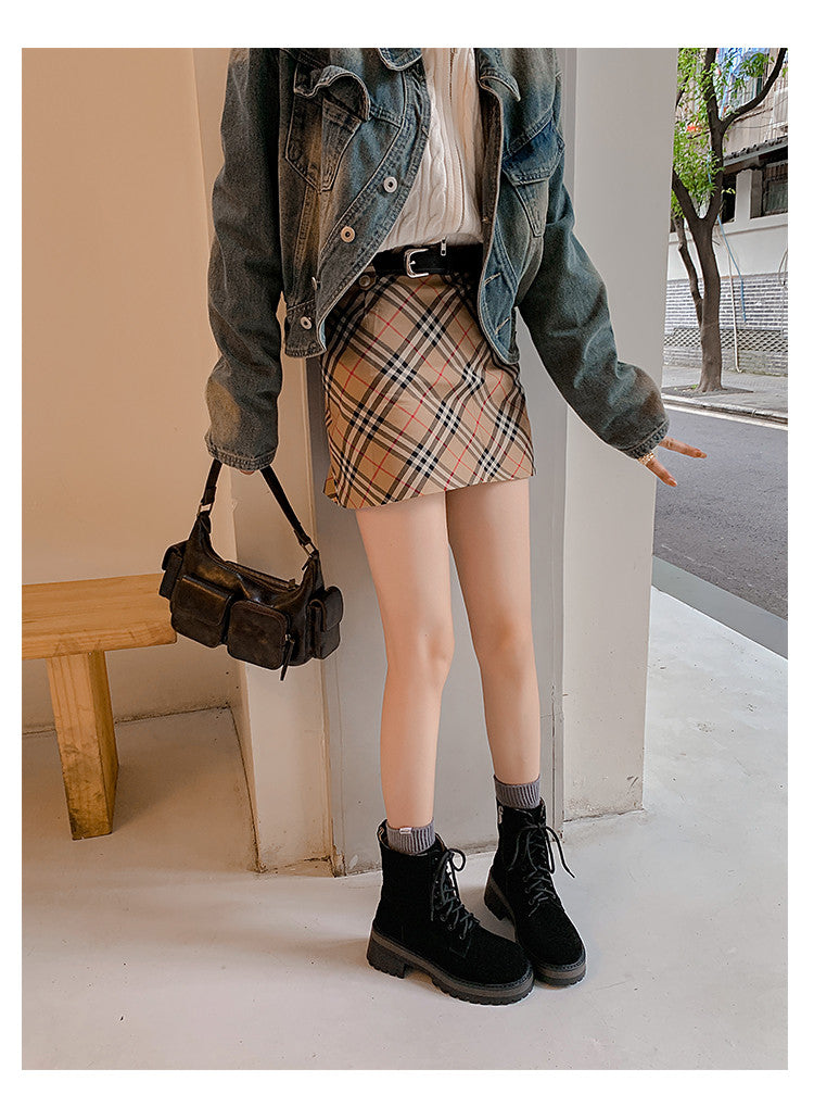 Karin Luna In Stock Casual style thin strap round toe suede ankle boots