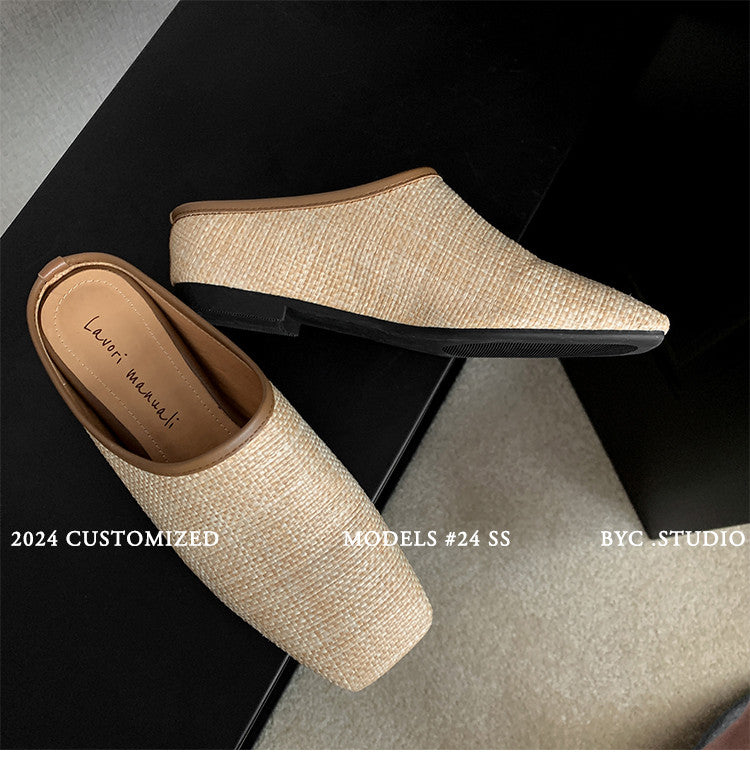 Karin Luna In Stock Spot Goods Baotou Vacation Style Height-Increasing Slippers