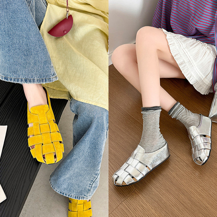 Karin Luna Full Layer Inside and Out~Basic Versatile Perforated Round Toe Birkenstock Slippers
