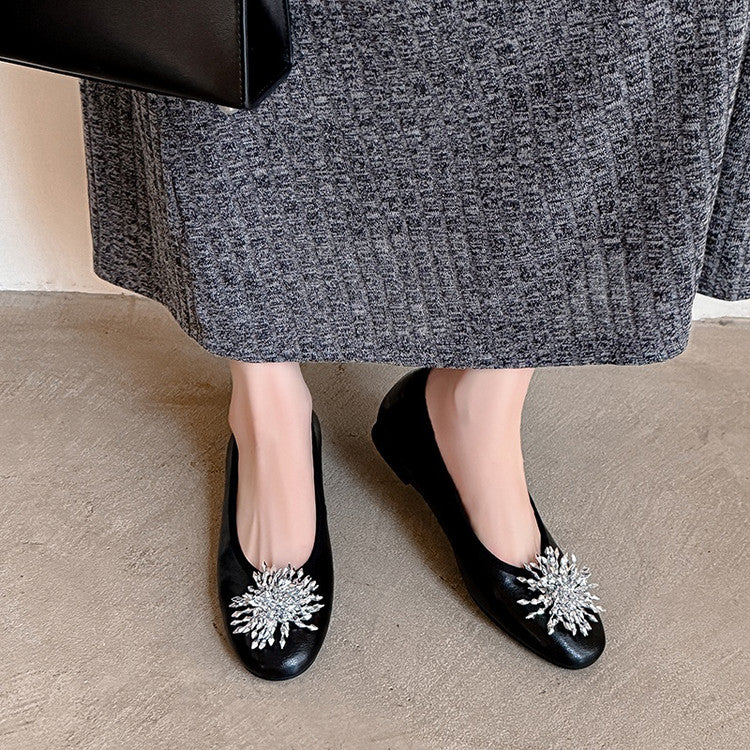 Karin Luna Full Leather Inside and Out~Gorgeous Fireworks Flat Granny Shoes
