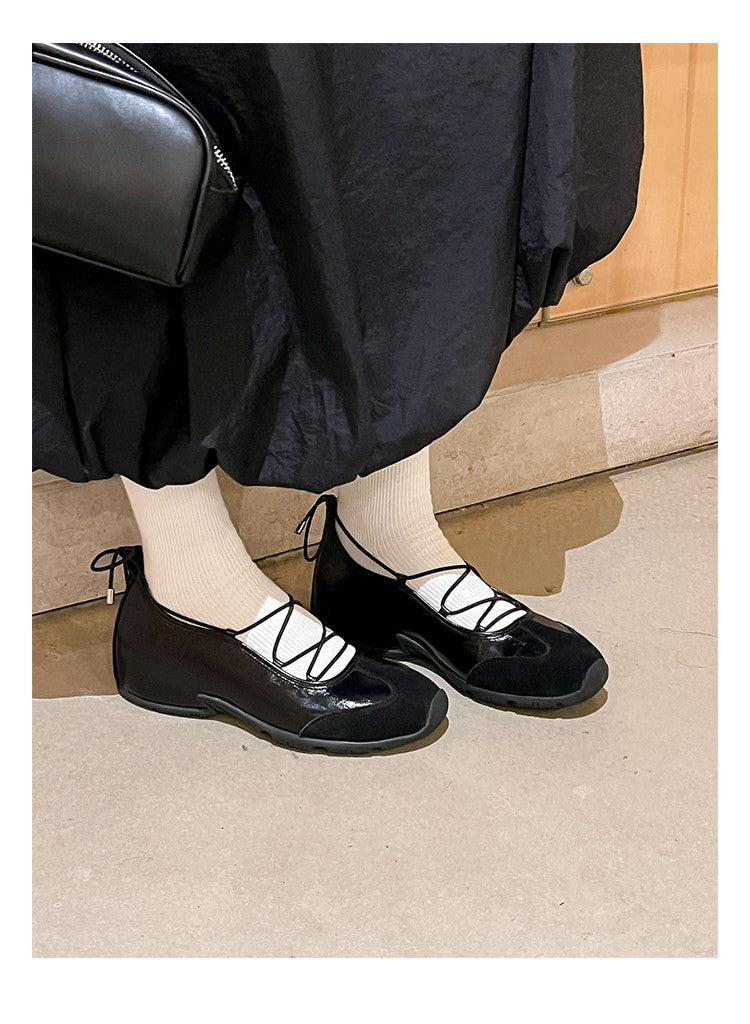 Karin Luna Basic Versatile British Style Casual Lace-up Flats