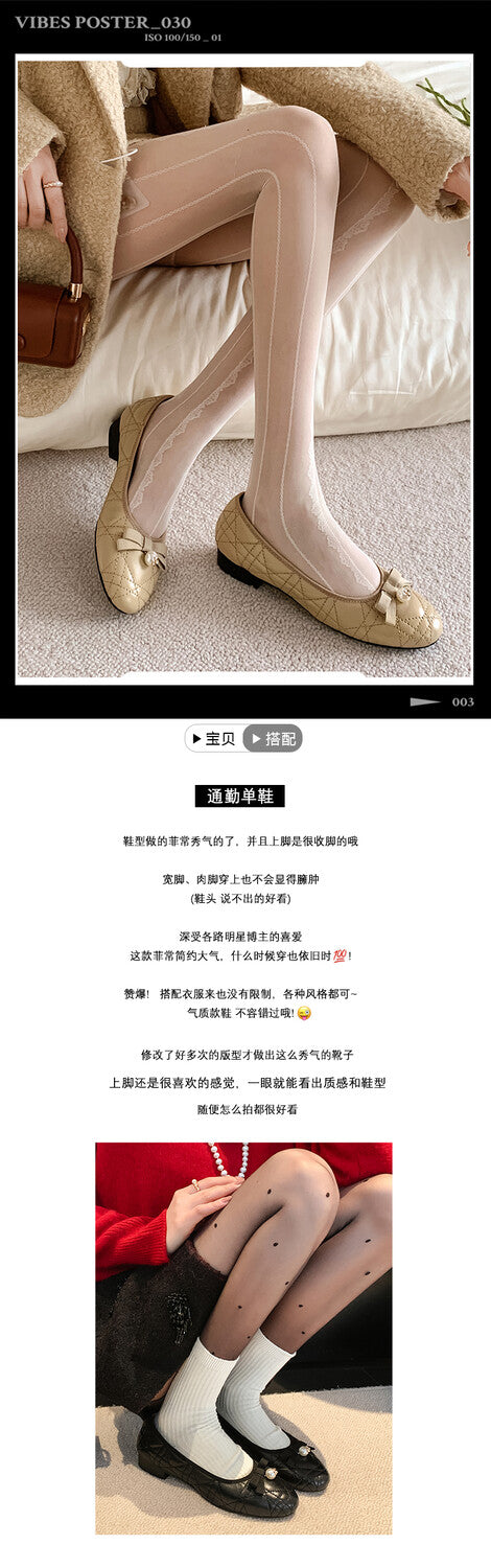 Karin Luna In Stock Spot Goods  Dior's popular retro flat rhombus-pattern granny shoes First Layer Sheepskin Full leather inside and out