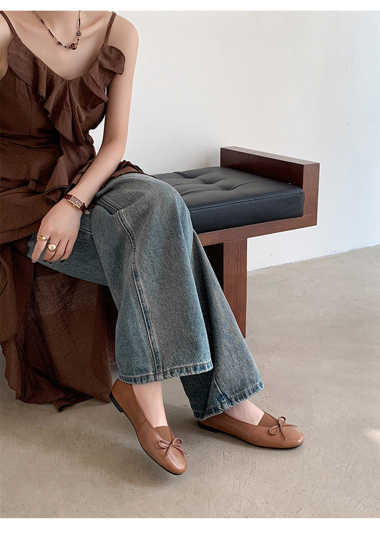 Karin Luna Full Layer Inside and Out~Basic Versatile Bow Hidden Heel Shoes