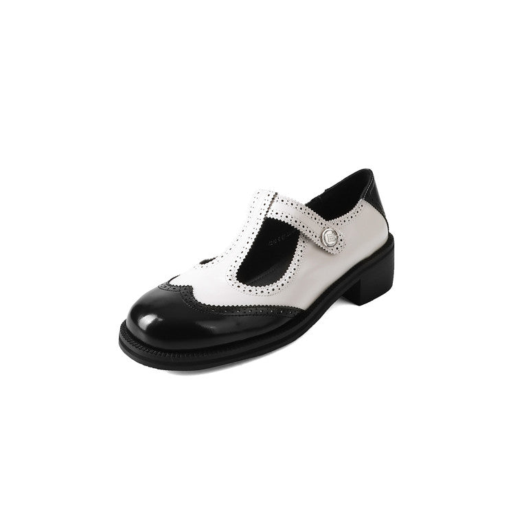 Karin Luna In Stock Spot Goods  Color Matching t Round Toe British Style Single Shoes