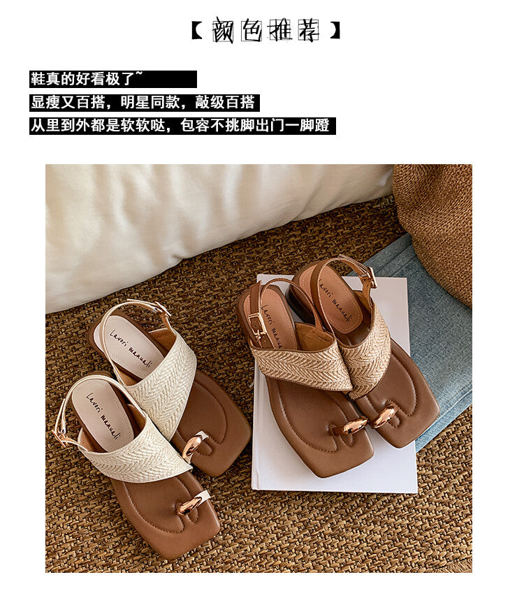 Karin Luna Hot Item Hot Item Spot Goods Featured Bestsellers Holiday Style Woven Sofa Sandals