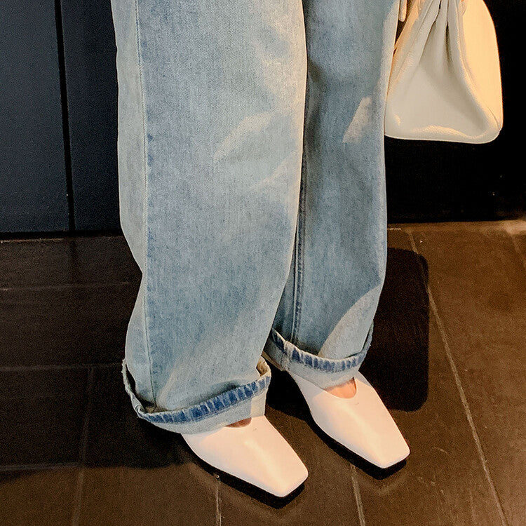 Karin Luna has prepared stock  Full leather inside and out  Top Layer Horse Oil Cowhide Shallow Mouth Nursing Mary Jane Shoes