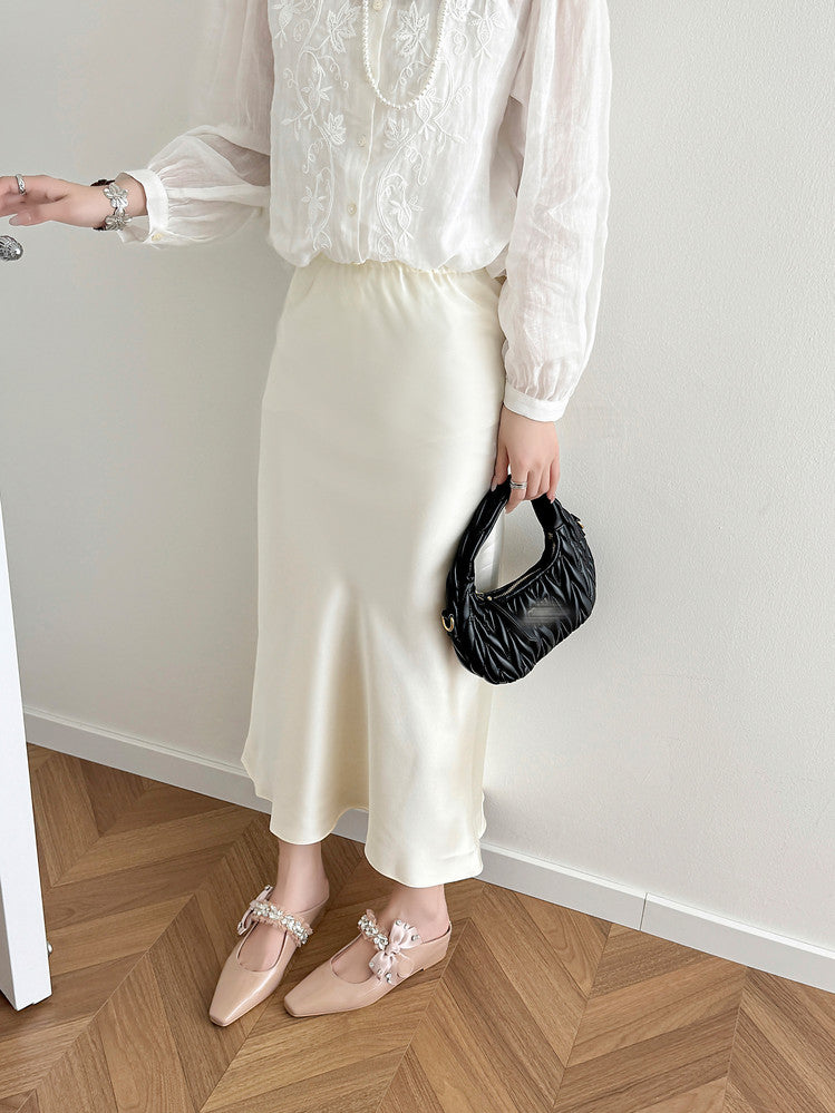 Karin Luna Handmade One-Strap Rhinestone Ribbon Square-Toe Mules