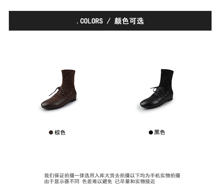 Karin Luna Round Toe Internal Height Increase Lace-up Ankle Boots