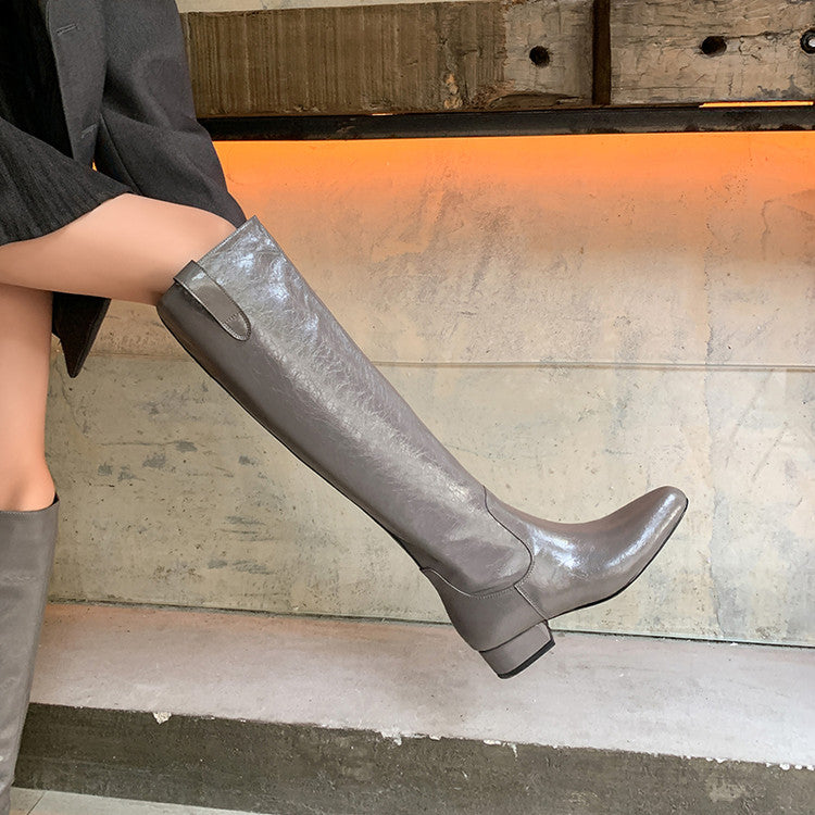 Karin Luna In Stock In Stock Classic Slip-On Straight Long Boots