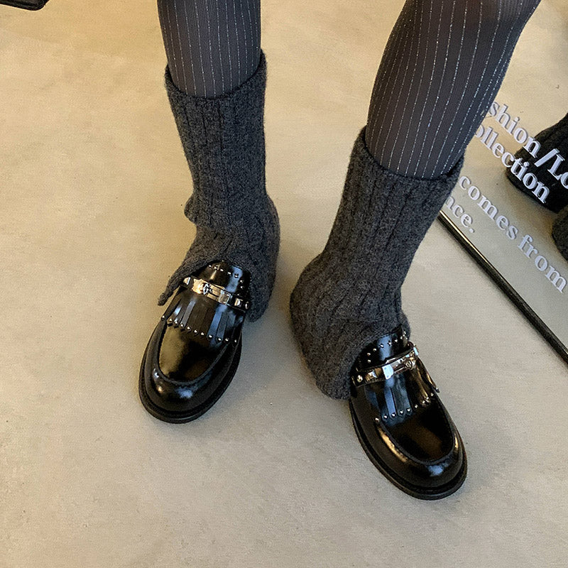 Karin Luna Casual Shoes Series~ Spot Goods Spot Goods Hot-selling Tassel Element Small Gold Buckle Single Shoes
