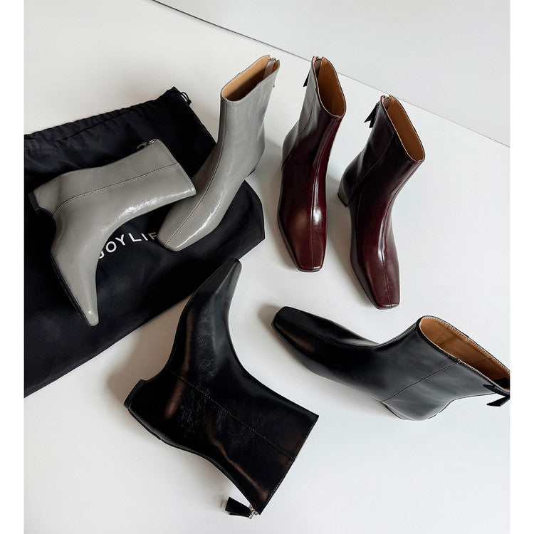 Karin Luna Basic Versatile  Square toe Hot-selling Short Boots