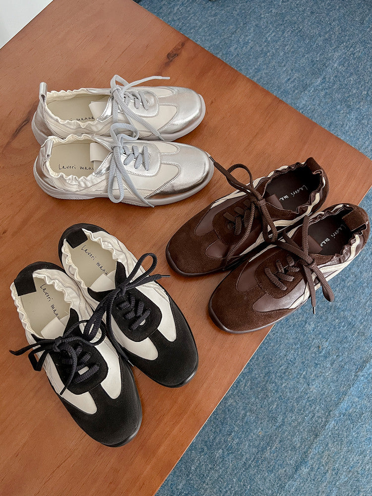 Karin Luna Casual Shoes Series~  In Stock Hot-Selling Versatile Lace-Up Deep Mouth Flats