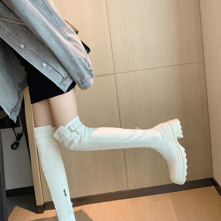 Karin Luna In Stock is the Way to Go！ Basic Thick-Soled Over-the-Knee Boots Super Soft Sheepskin Classic