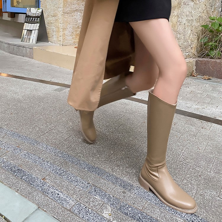 Karin Luna Internet Celebrity Photo  Best-selling in stock Full Leather Basic Long Boots  Winter Essential Combat Boots