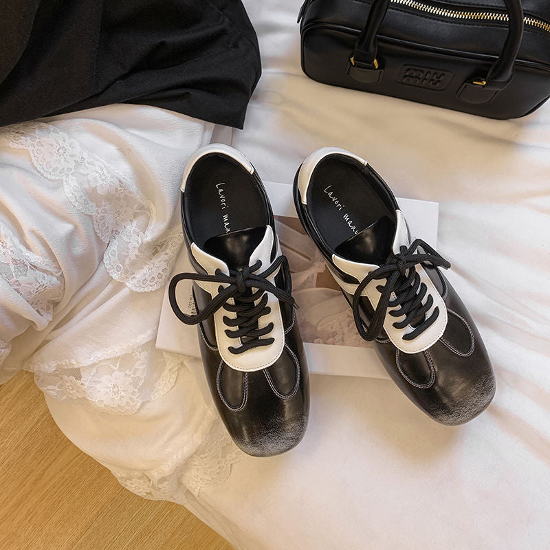 Karin Luna Casual Shoes Series~ Spot Goods Spot Goods Hot-selling Lace-up Hidden Heel Deep Mouth Single Shoes