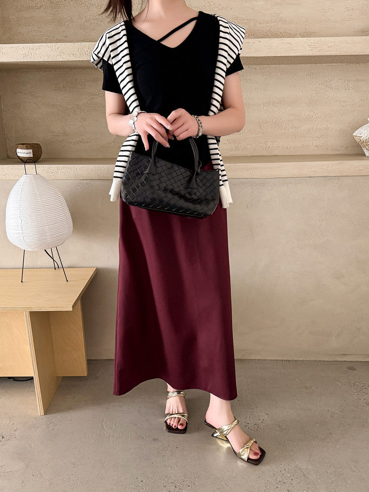 Karin Luna In Stock  Spot Goods   Square Toe One-Strap Irregular Heel Slippers
