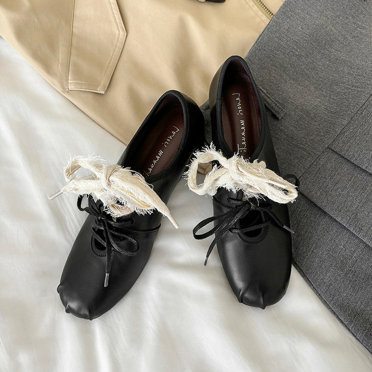 Karin Luna In Stock In Stock  Xiaohongshu Hot Sale Full Leather Round Toe Deep Mouth Single Shoes