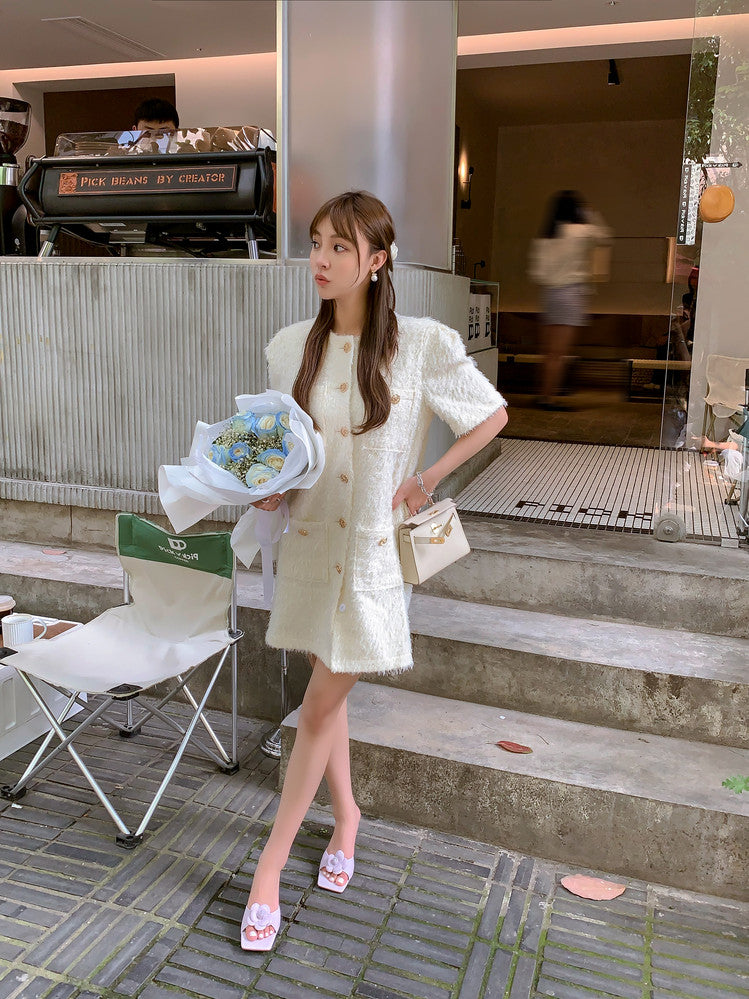 Karin Luna Flower of Wealth in the World~Says purple has a lot of charm Spot Goods Spot Goods  Three-Dimensional Camellia Elegant Sandals