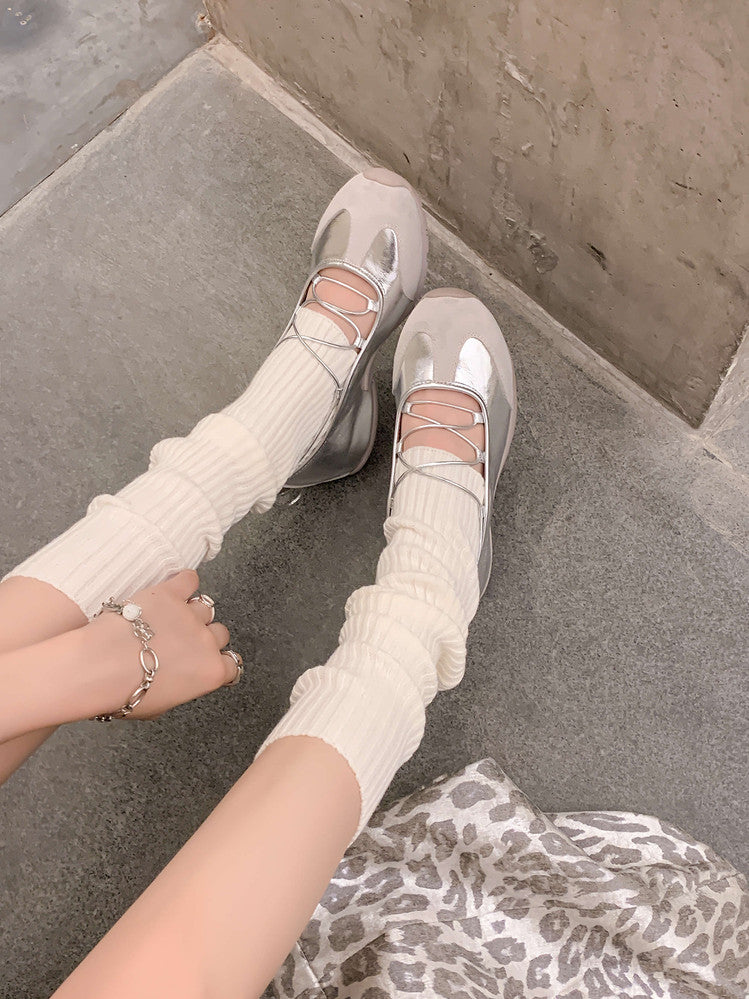 Karin Luna Basic Versatile British Style Casual Lace-up Flats