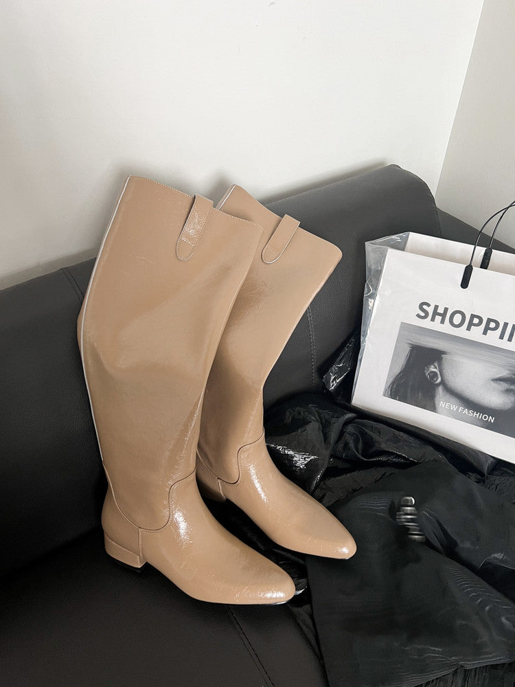 Karin Luna In Stock In Stock Classic Slip-On Straight Long Boots