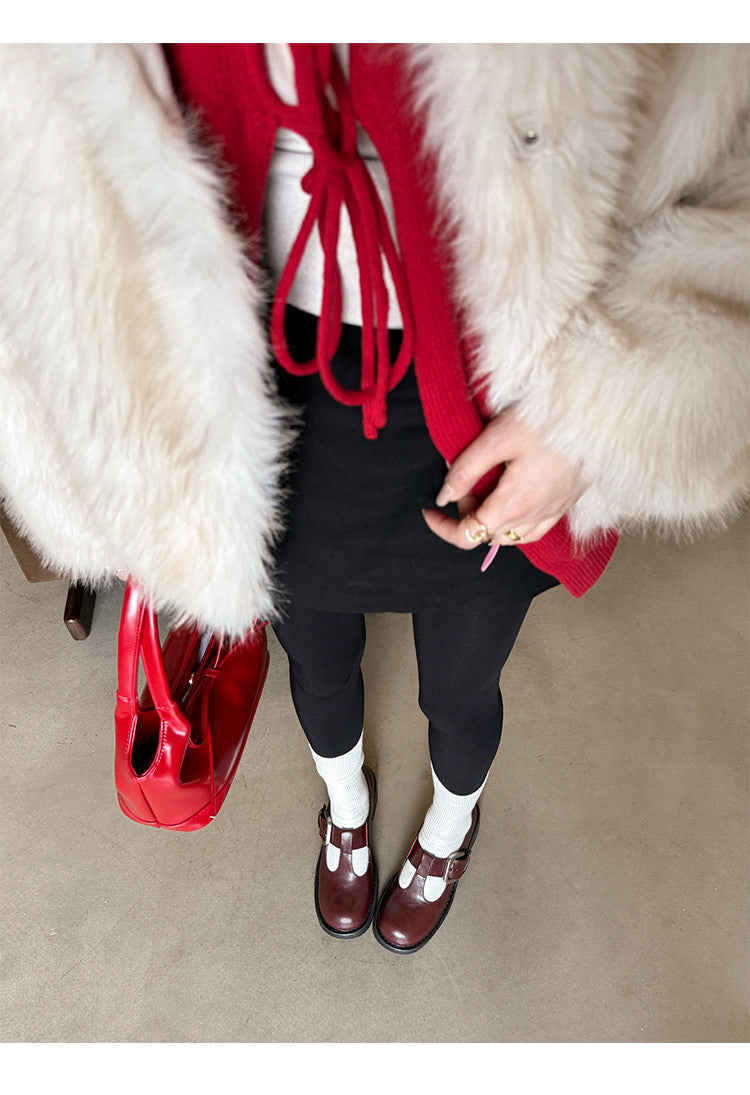 Karin Luna In Stock Spot Goods round Head t Round Toe British Style Single Shoes