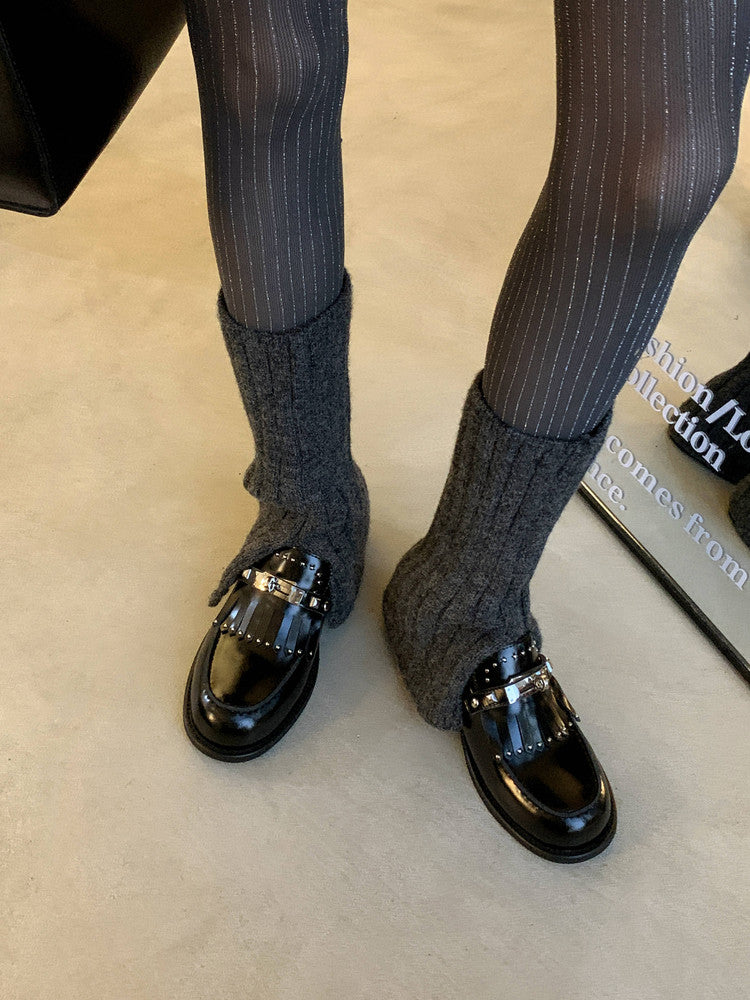 Karin Luna Casual Shoes Series~ Spot Goods Spot Goods Hot-selling Tassel Element Small Gold Buckle Single Shoes