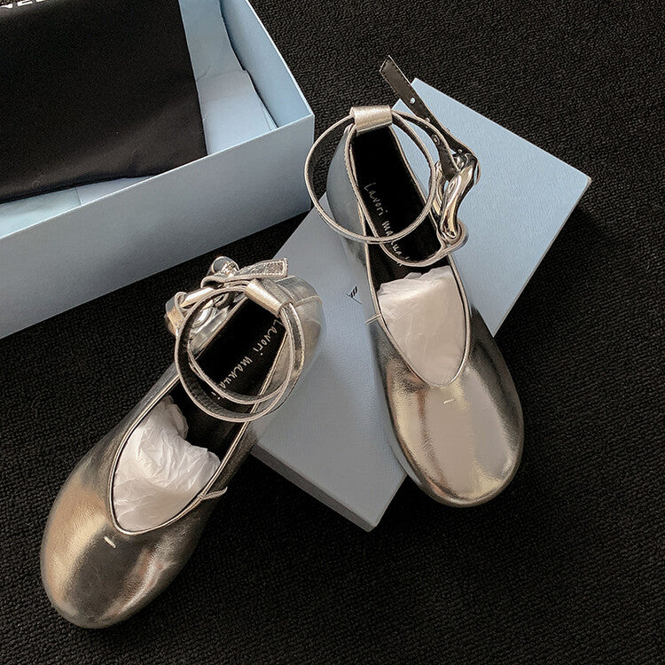 Karin Luna In Stock Large Stock Main Promotion  Two-Way Wear Height-Increasing Retro Gold Buckle Mary Jane Shoes