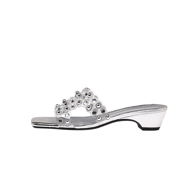 Karin Luna In Stock Spot Goods Classic versatile transparent sequin slippers