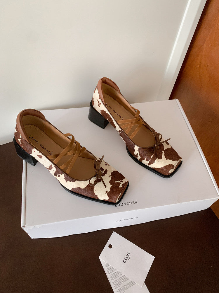 Karin Luna Hot Item Hot Item Xiaohongshu Hot Item  Comes with Bowknot Mary Jane Flats