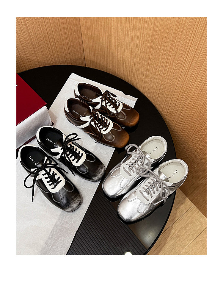 Karin Luna Casual Shoes Series~ Spot Goods Spot Goods Hot-selling Lace-up Hidden Heel Deep Mouth Single Shoes