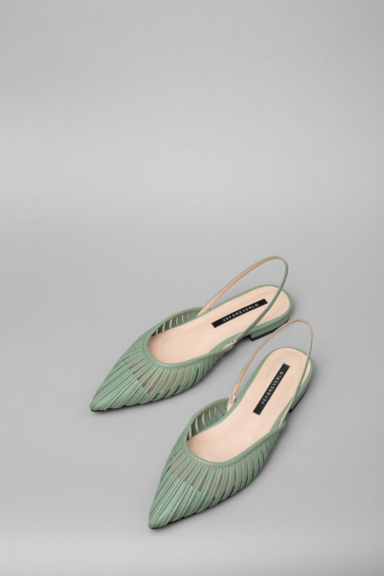 Karin Luna Bestseller Spot Goods French Retro Style Thin Strap Flat Heel Closed Toe Slippers