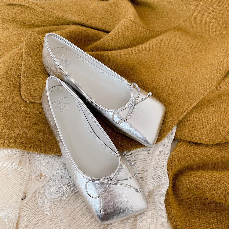 Karin Luna In Stock Spot Goods  Hurry up and grab this hot item!！Square-Toed Flat Granny Shoes