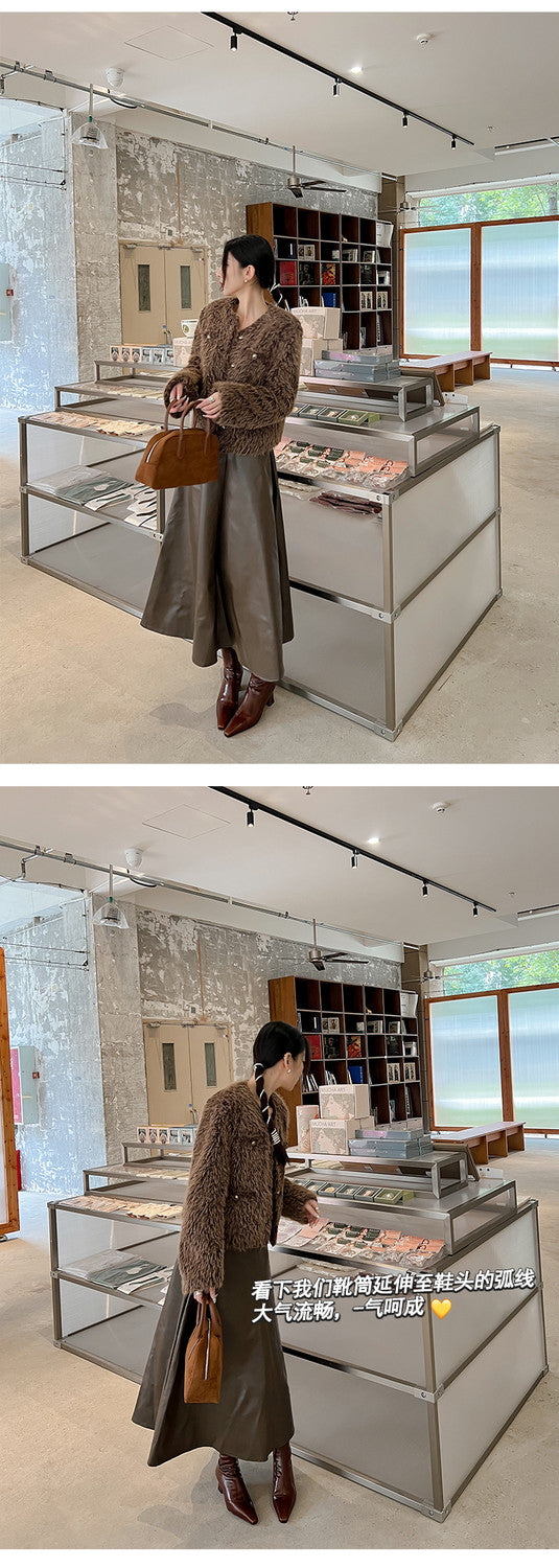 Karin Luna In Stock In Stock Slim Boots Series！Chunky Heel Ankle Boots