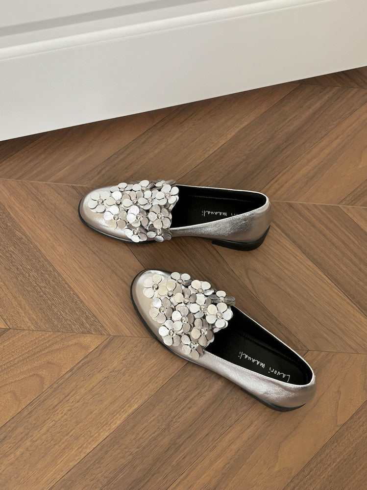 Karin Luna Casual Shoes Series~  Spot Goods In Stock Floral British Style Deep Mouth Single Shoes