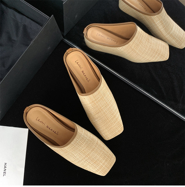 Karin Luna In Stock Spot Goods Baotou Vacation Style Height-Increasing Slippers