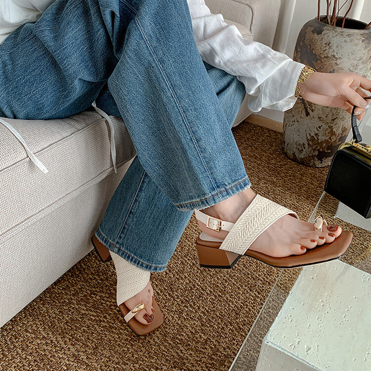 Karin Luna Hot Item Hot Item Spot Goods Featured Bestsellers Holiday Style Woven Sofa Sandals