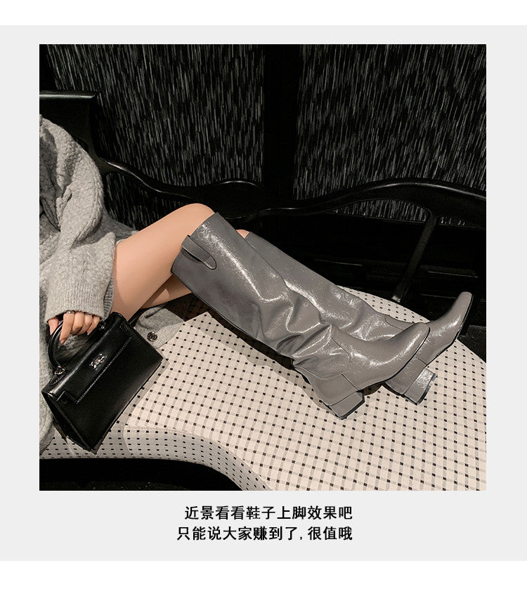 Karin Luna In Stock In Stock Classic Slip-On Straight Long Boots