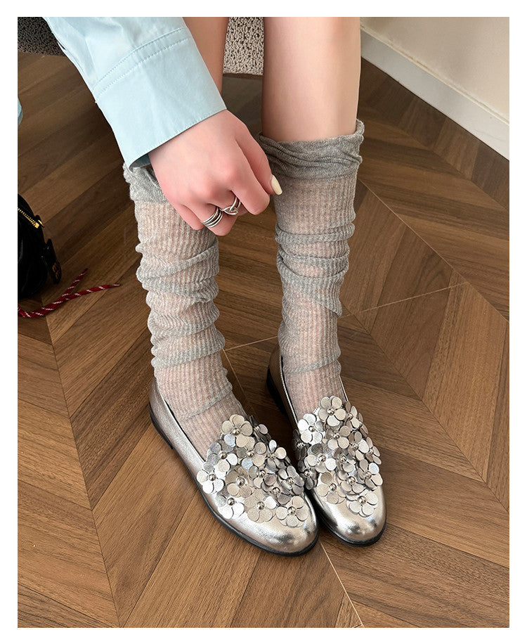 Karin Luna Casual Shoes Series~  Spot Goods In Stock Floral British Style Deep Mouth Single Shoes