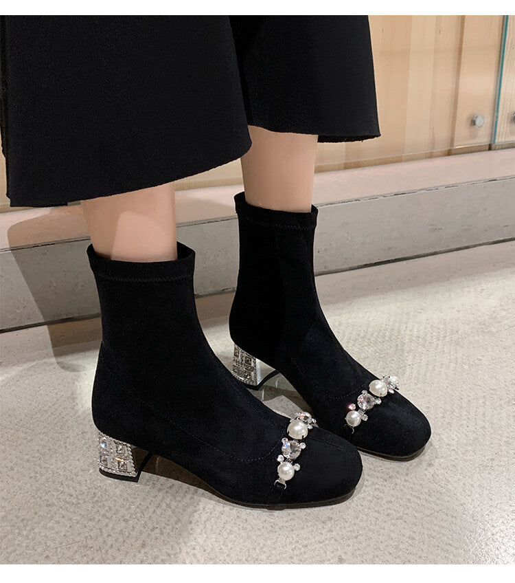 Karin Luna Hot-Selling In Stock  Dynamic Rhinestone One-Strap Vintage Style  Slimming Leggings