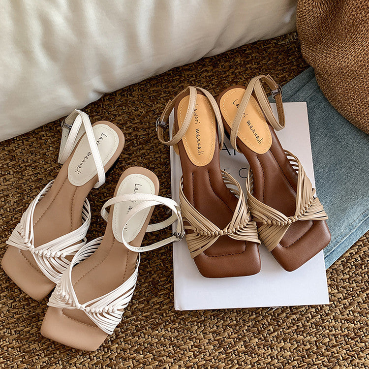 Karin Luna Handwoven Vacation Style~In stock Casual Versatile Sandals