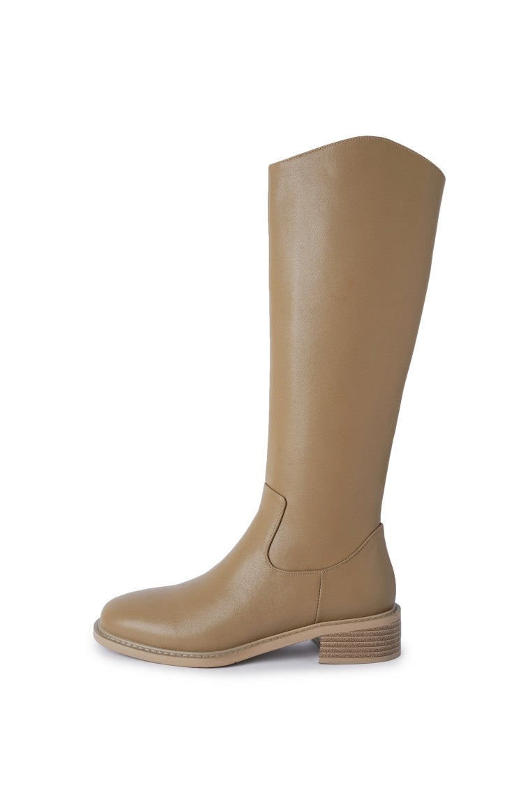 Karin Luna Internet Celebrity Photo  Best-selling in stock Full Leather Basic Long Boots  Winter Essential Combat Boots