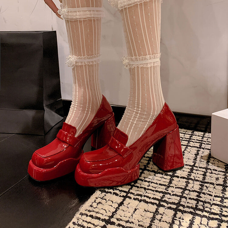 Karin Luna ck Popular Hot Girl Red high heels Full leather inside and out Cow Patent Leather Super High Heel
