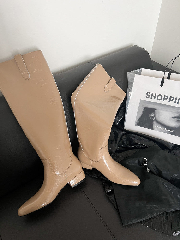 Karin Luna In Stock In Stock Classic Slip-On Straight Long Boots
