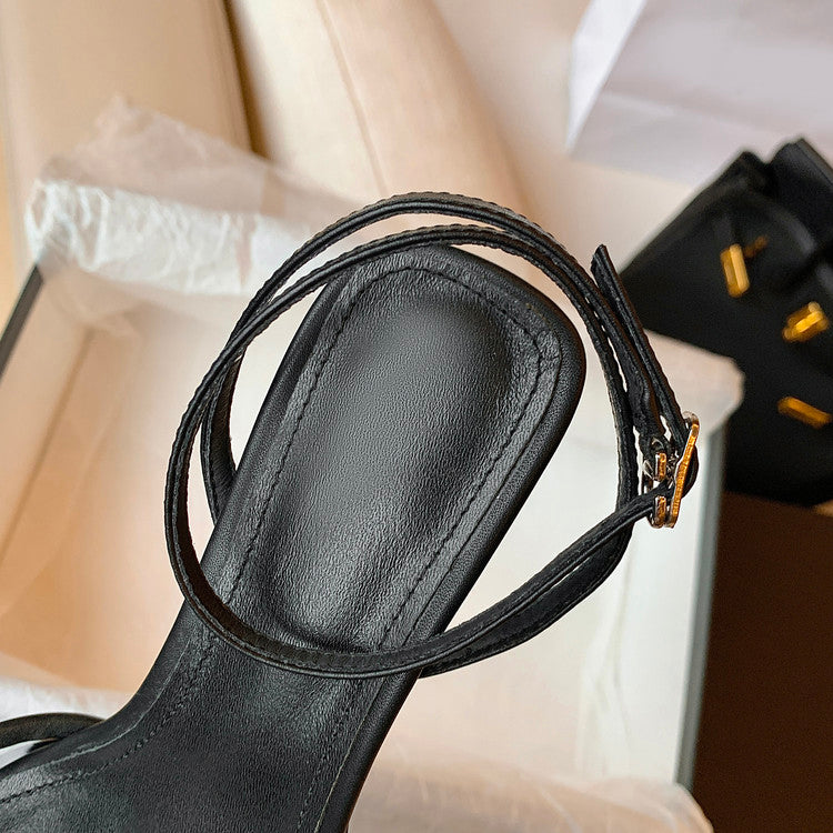Karin Luna Classic Style  In stock  Basic Versatile Cross Strap High Heel Sandals