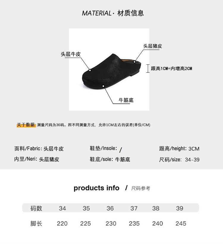 Karin Luna Full Layer Inside and Out~Spot Goods Spot Goods Basic Versatile Mules Slippers